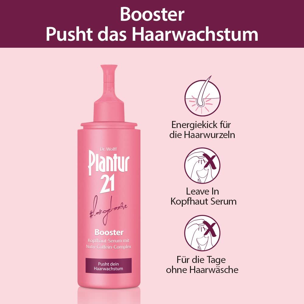 Plantur 21 Haarpflege-Set #langehaare Set: Nutri-Coffein-Shampoo, Booster, Nutri-Conditioner, 1-tlg.