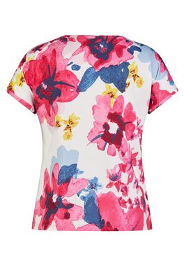 Rabe T-Shirt - Shirt kurzarm - Blumenprint mit Strassdetail - Blossom Island