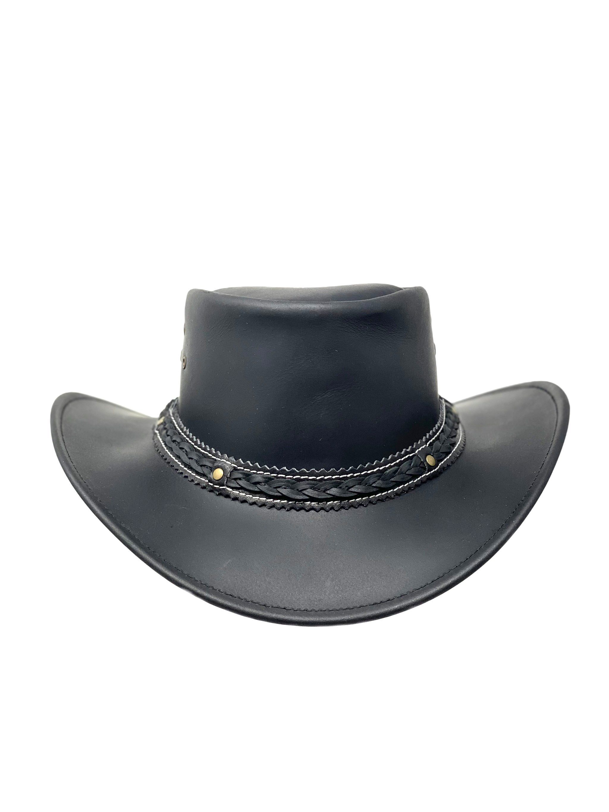 Band Reiten Sonnenschutz Albsales Leder Lederhut Western Cowboy Unisex Black Hut Cowboyhut