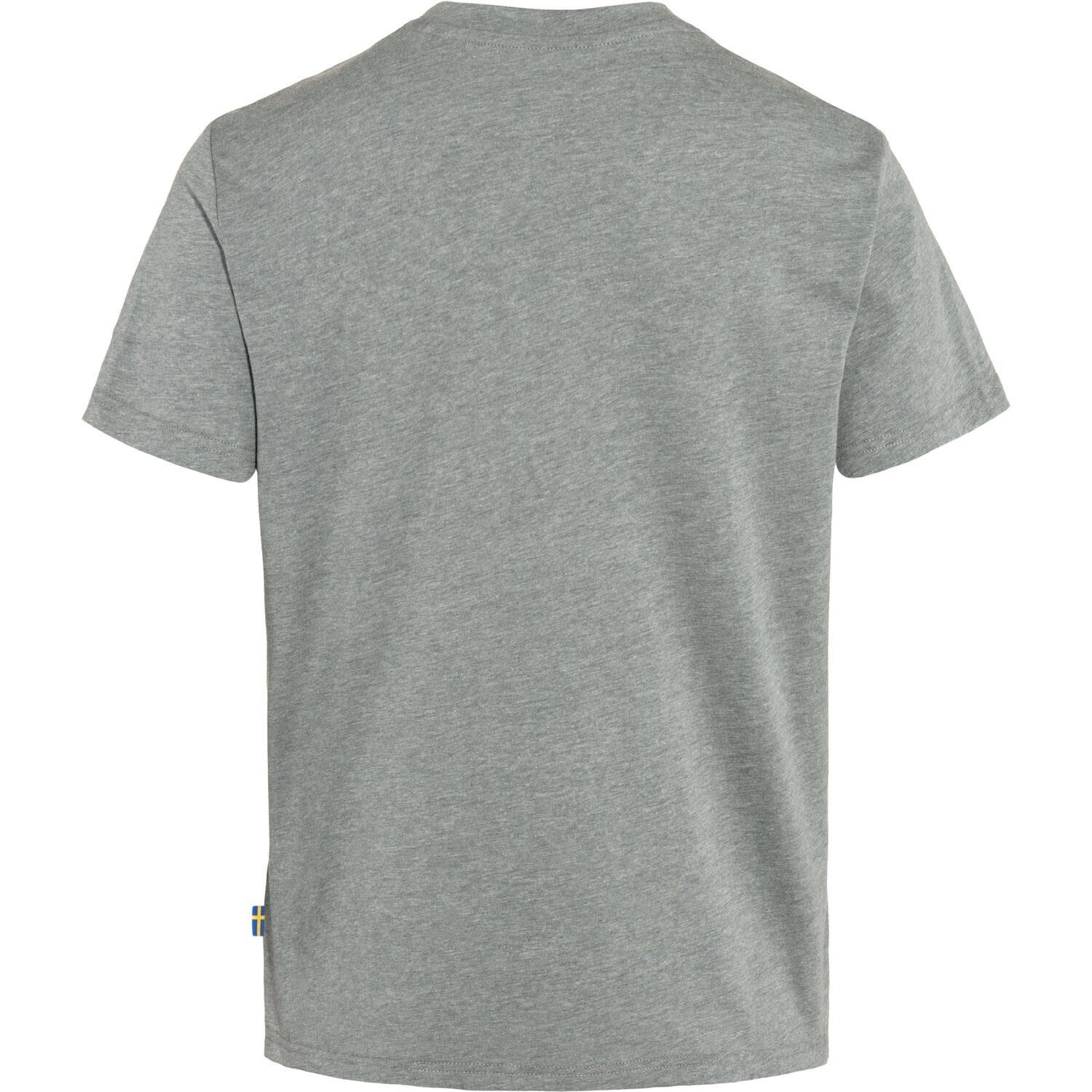Kurzarm-Shirt Fjällräven Damen W - Grey T-Shirt Melange Fjällräven Tee Logo Fox Boxy