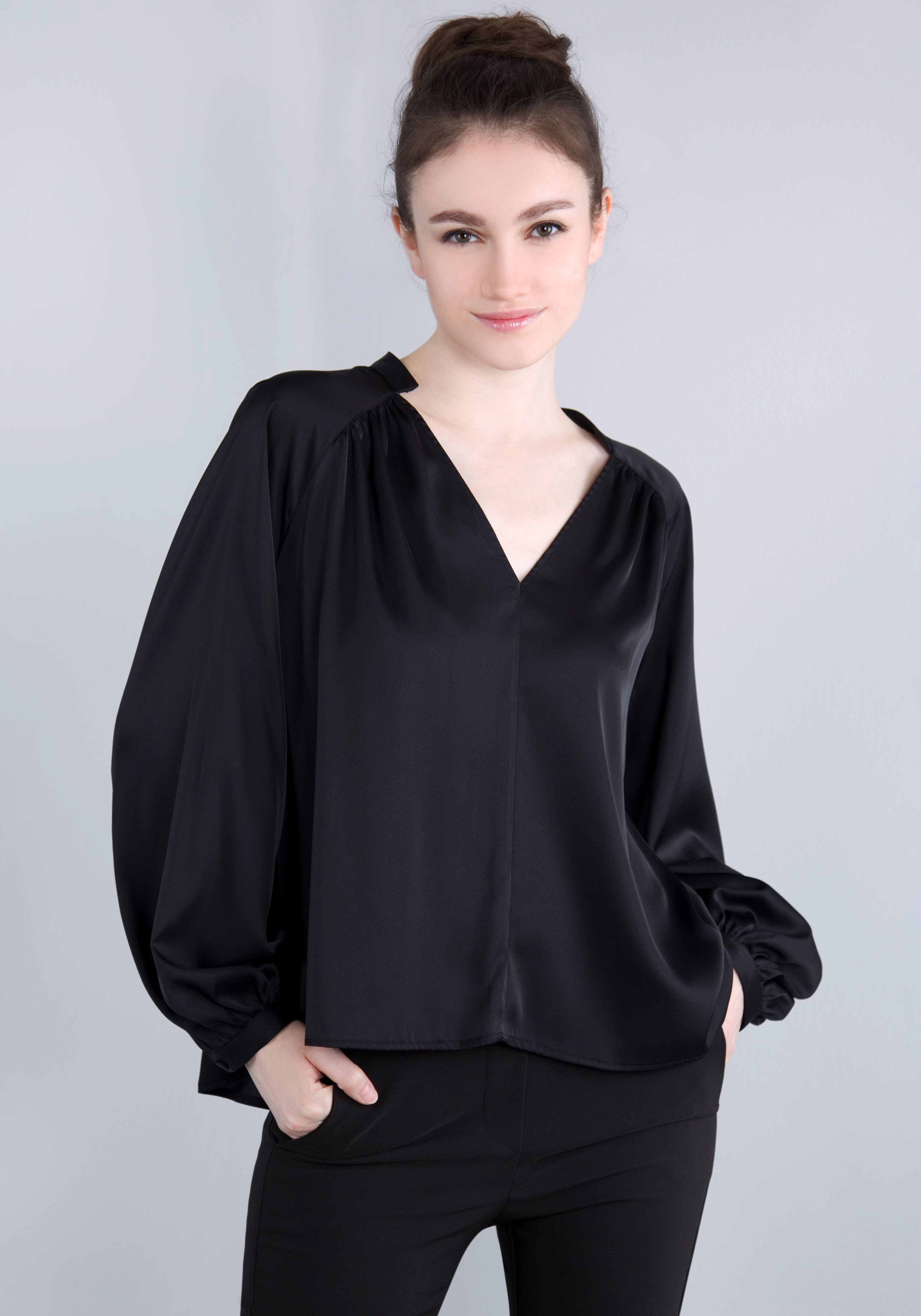 IMPERIAL Blusenshirt in satinierter Optik