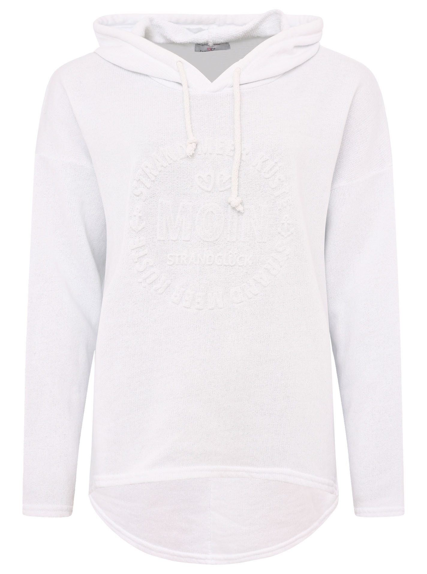 Zwillingsherz Hoodie "Moin" Kapuze, Kordelzug, Langarm, maritimer Schriftzug – Bild 2 von 5
