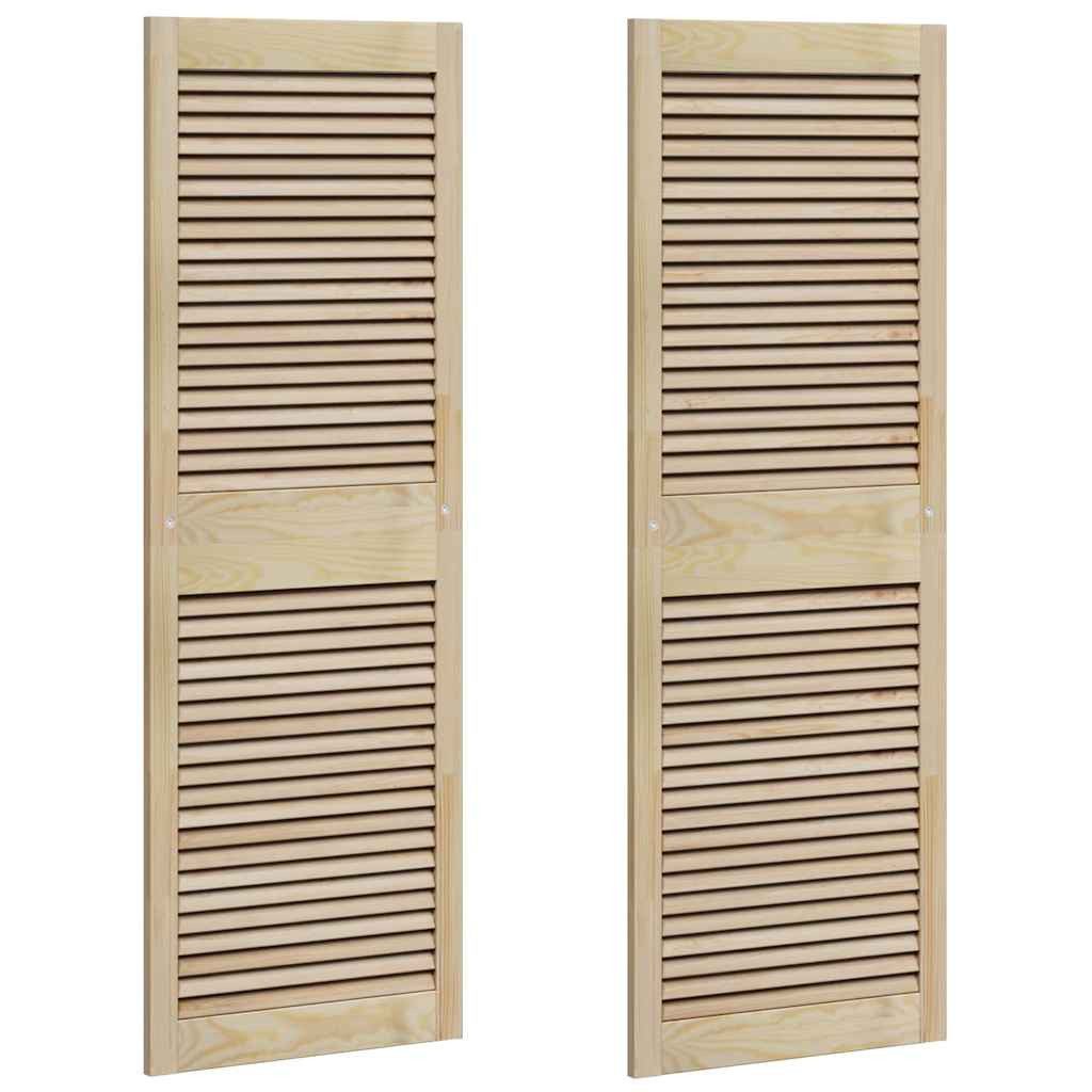 vidaXL Schranktür Schranktür mit Tür 2 Stk. Natur 49,5 x 2,1 x 140,5 cm (2 St)