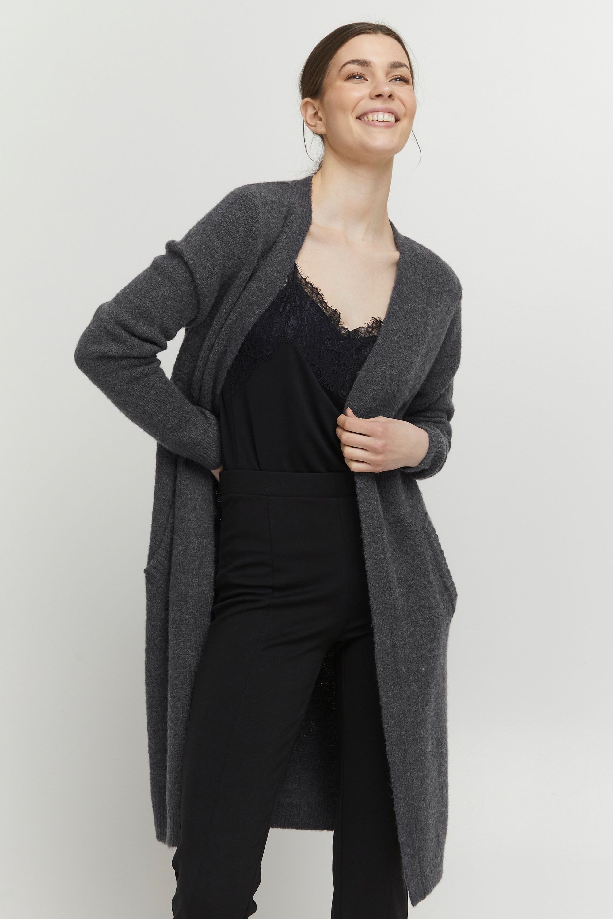 b.young Strickjacke BYMIRELLE 20806430 Lange Strickjacke günstig online kaufen