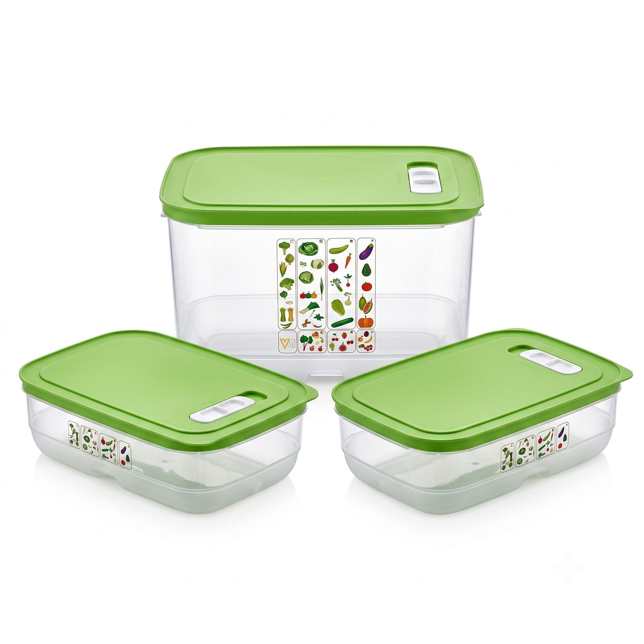 Vip Ahmet Vorratsdose Vip Ahmet Frischhalteboxen-Set 3-teilig, 2x 1,8 L + 4,3 L, Kunststoff