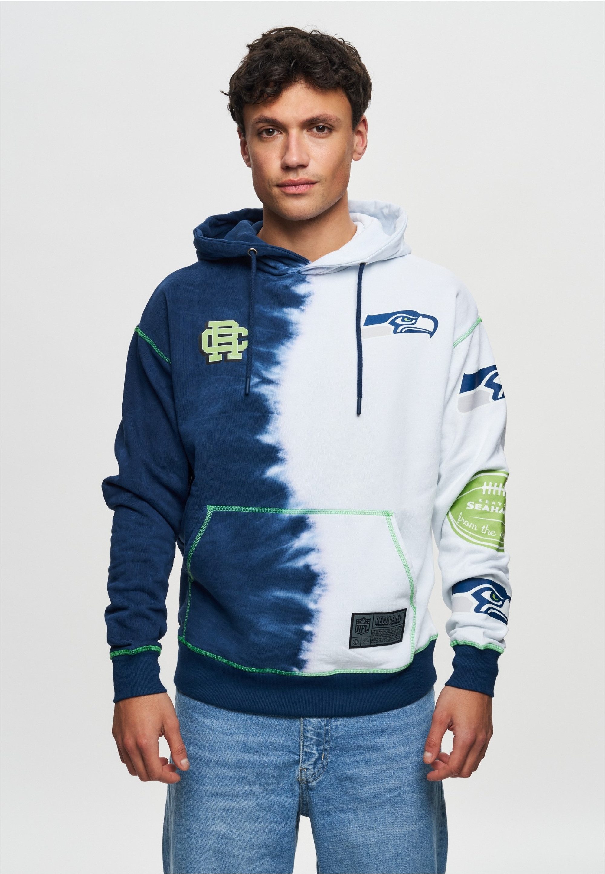 Kapuzensweatshirt NFL Seahawks Ink Dye Effect On