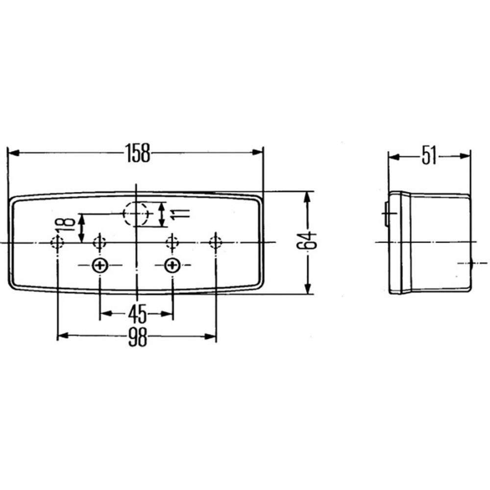 Hella Anhänger Hella Anhänger-Rückleuchte Blinker, Rückleuchte hinten, rechts 12 V