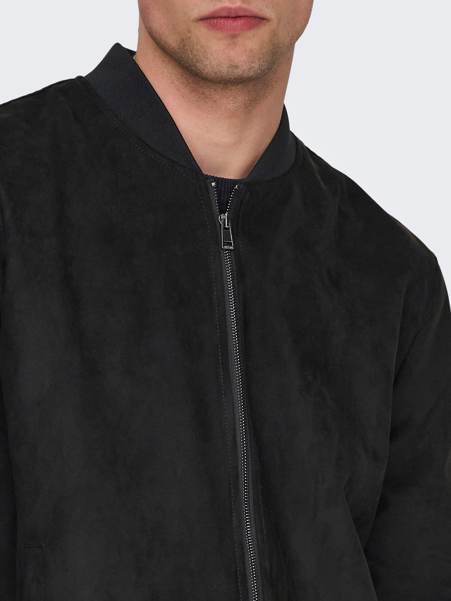 ONLY & SONS Blouson ONSLUCAS FAKE SUEDE BOMBER OTW Polyester, regular fit