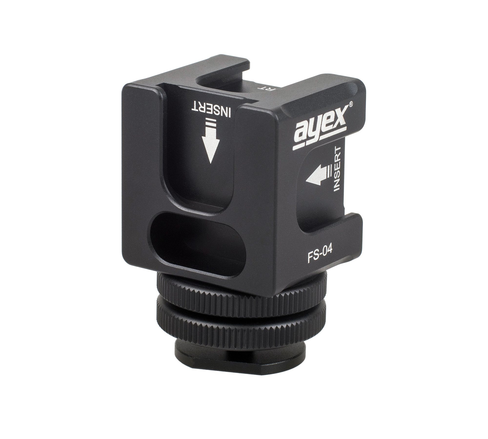 ayex Blitz-Halterung Rotierbarer Vierkopf-Multifunktions Cold-Shoe-Adapter 1/4 Zoll