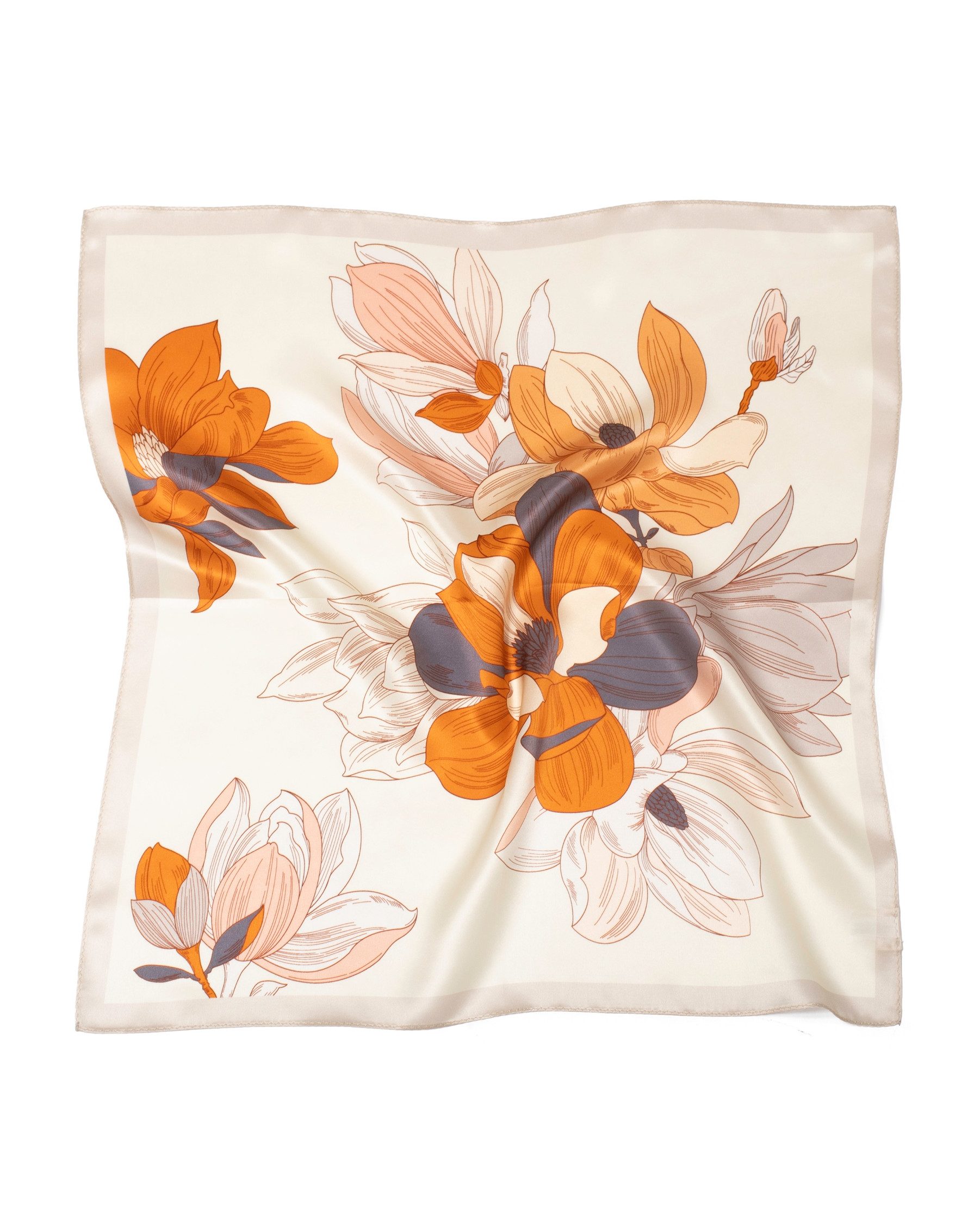 MayTree Seidentuch Premium quadratisch blühende Magnolien günstig online kaufen