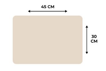 Platzset, Beige - Unifarben, MuchoWow, (6-St), Platzset, Platzdecken, Platzmatte, Tischmatten, Schmutzabweisend