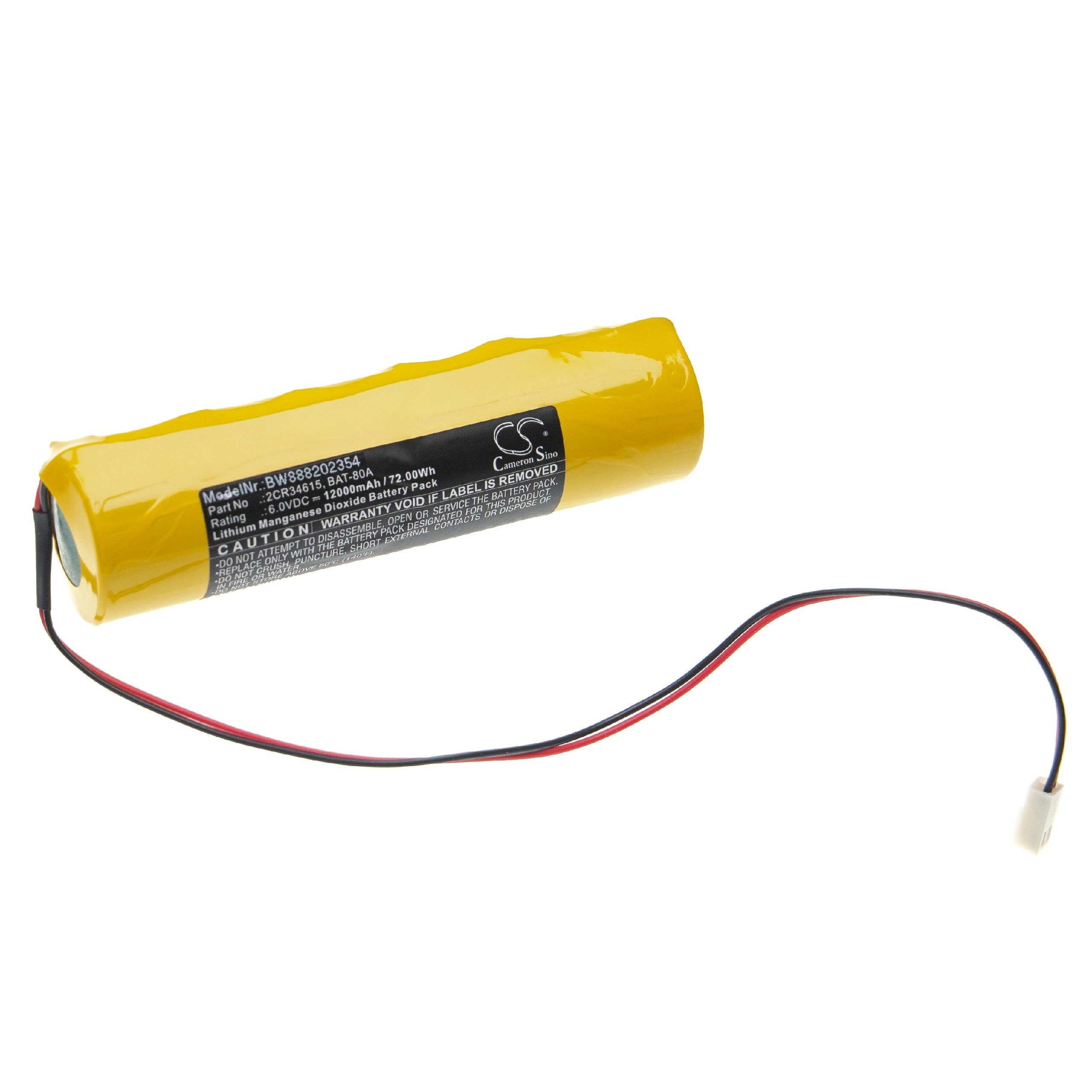 vhbw Akku Li-MnO2 12000 mAh (6 V)