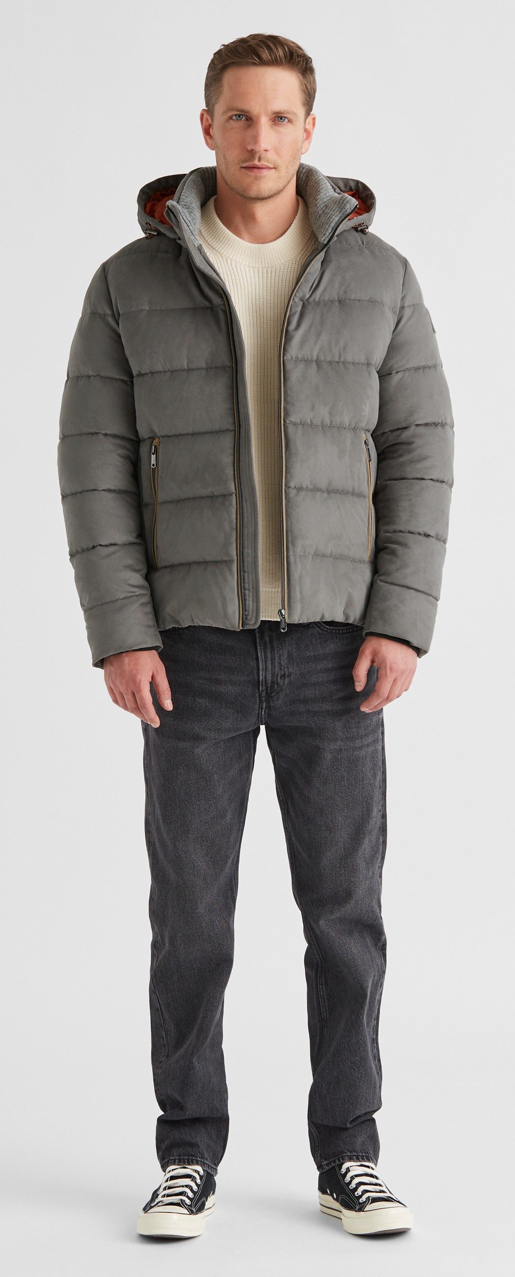 Milestone Steppjacke MSCaleb edles Microvelours mit Kapuze, atmungsaktiv und wasserabweisend