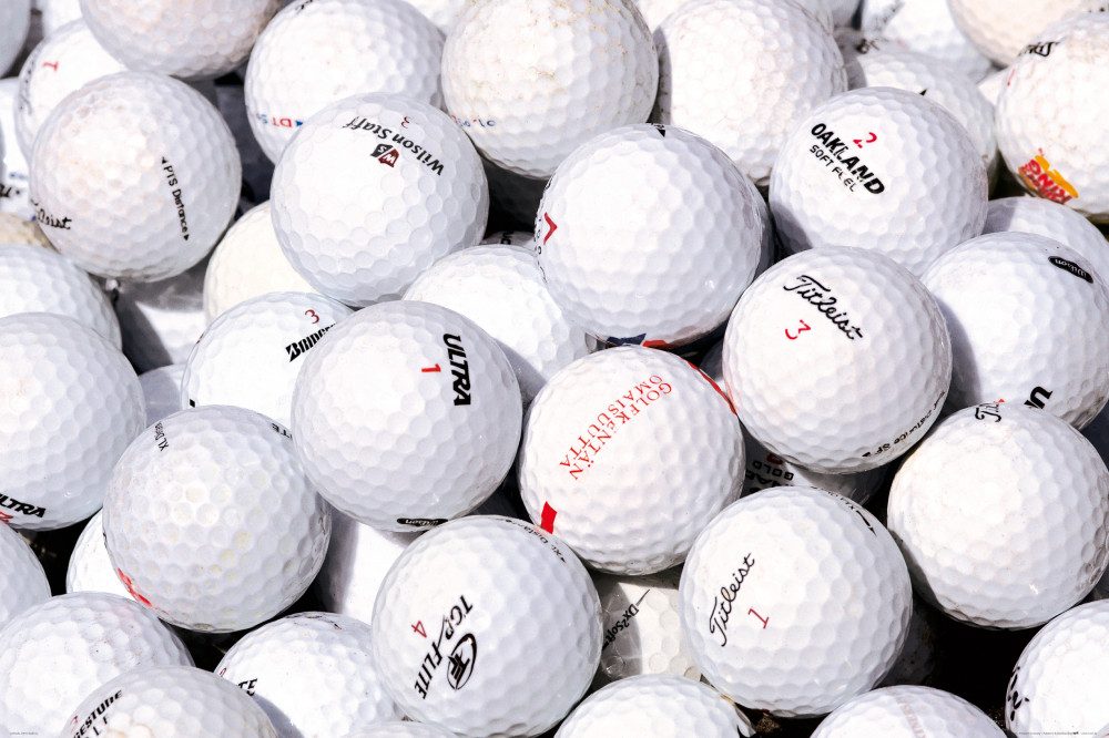 1art1 Poster Golf Kunstdruck Bild - Golfbälle (80 x 120 cm)