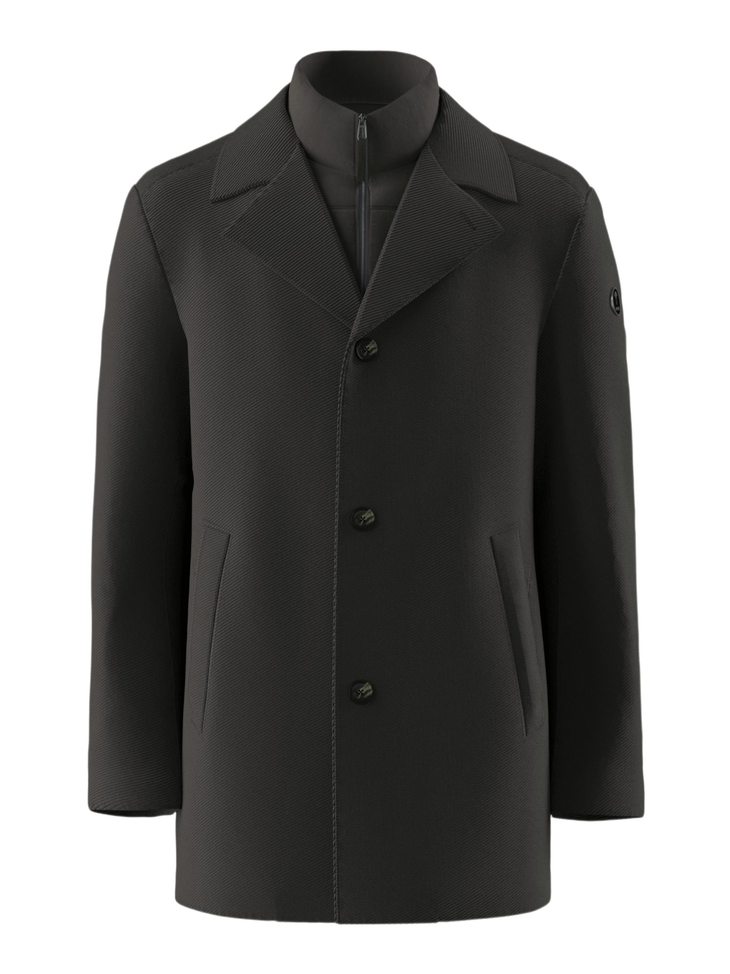 JOOP! Funktionsjacke schwarz,Outdoor,Polyester,Unifarben,Reverskragen,Lang,Regular Fit