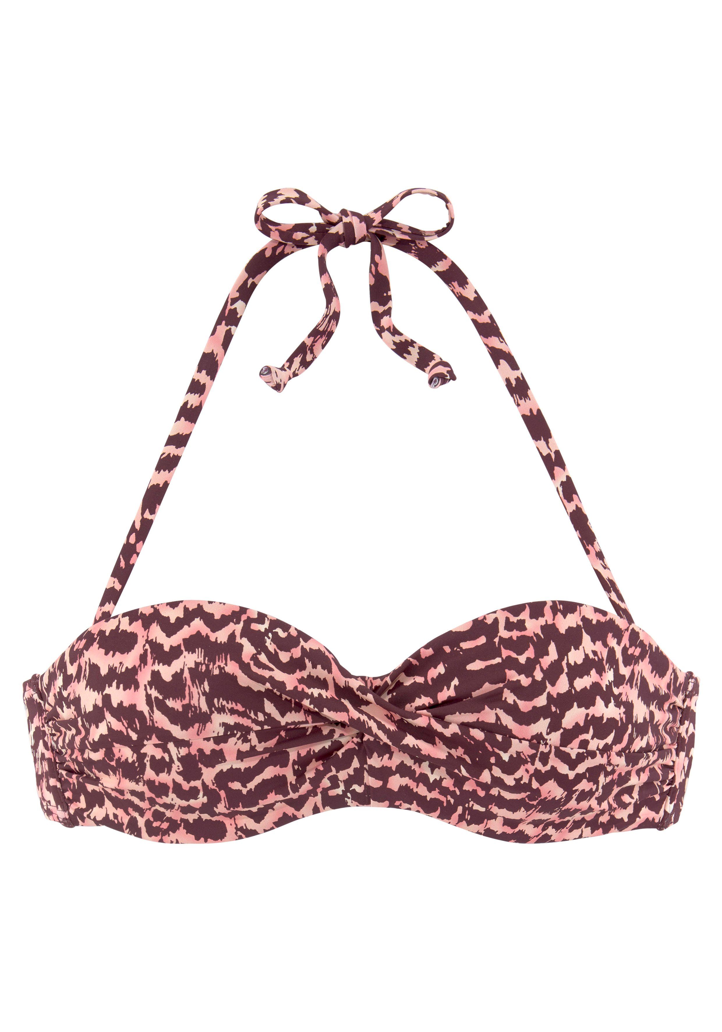 LASCANA Bügel-Bandeau-Bikini-Top Holly, in Wickeloptik günstig online kaufen