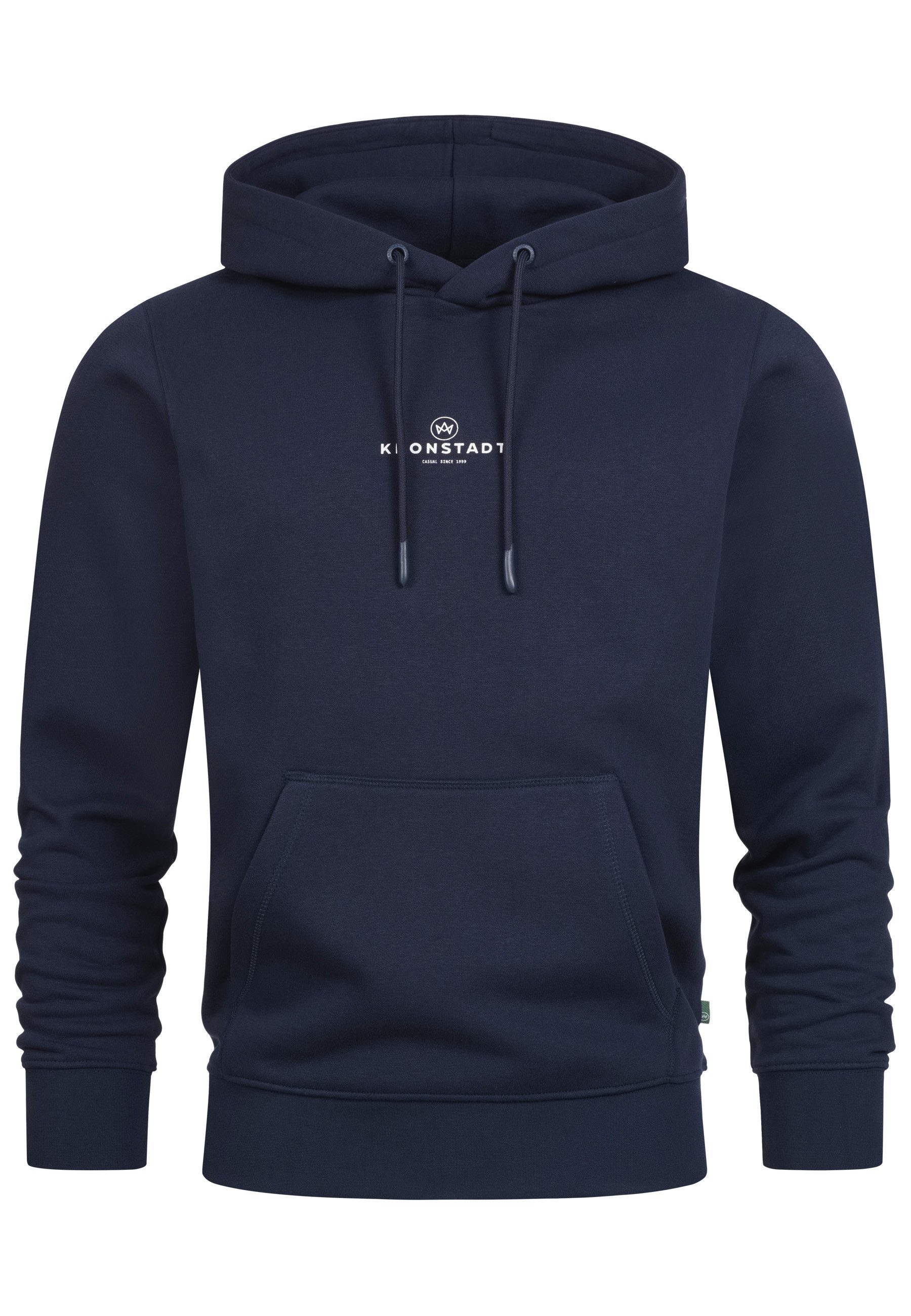 Kronstadt Hoodie Herren KSLars Printhoodie Herrenpullover Kapuze (Sweatshirt) Hoodie mit dezentem Logoprint auf der Brust