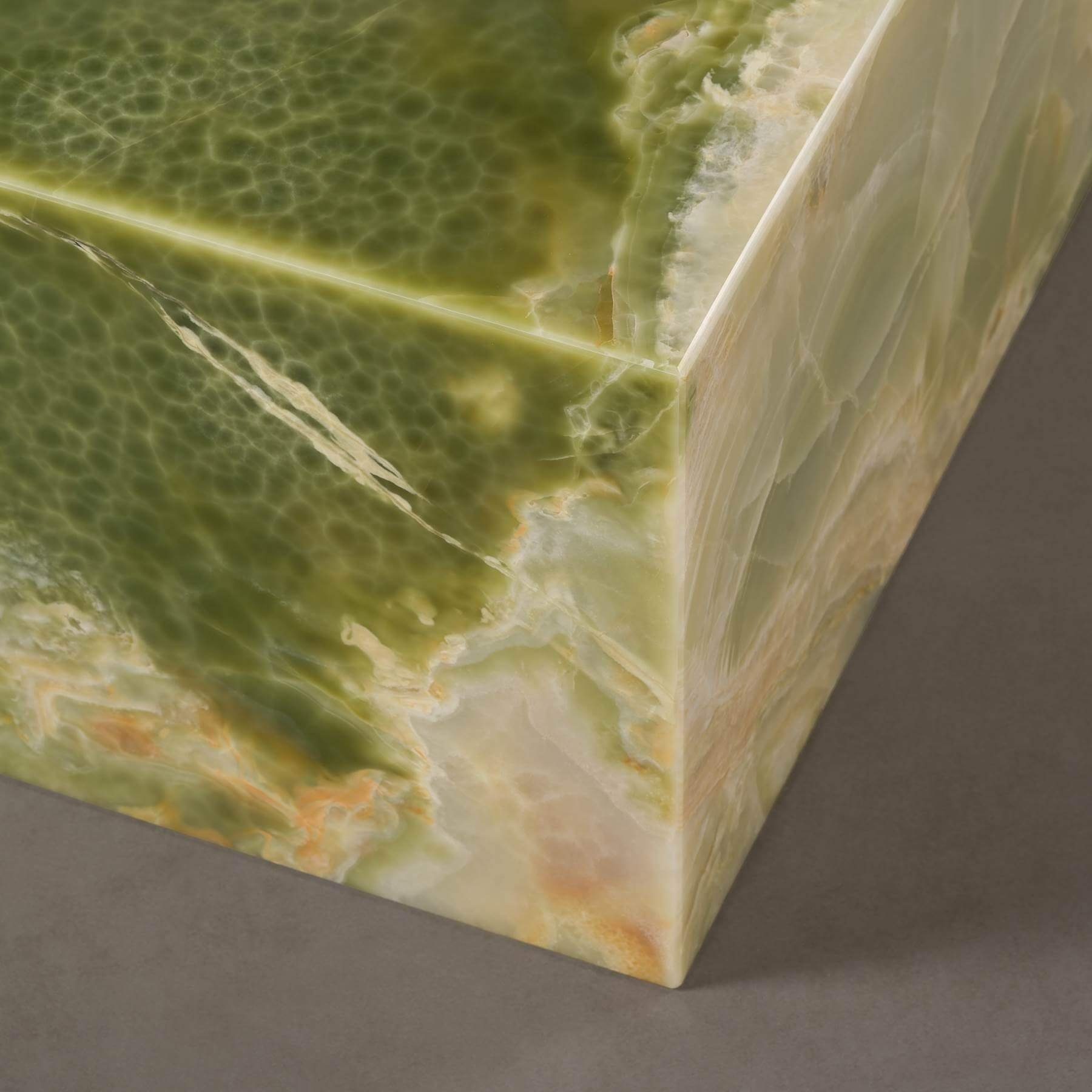 Onyx Couchtisch Marmor 90x60x30cm Green MARMOR, Beistelltisch echter eckig, Atelier Tisch, ASPEN MAGNA ECHTEM mit Ablagetisch
