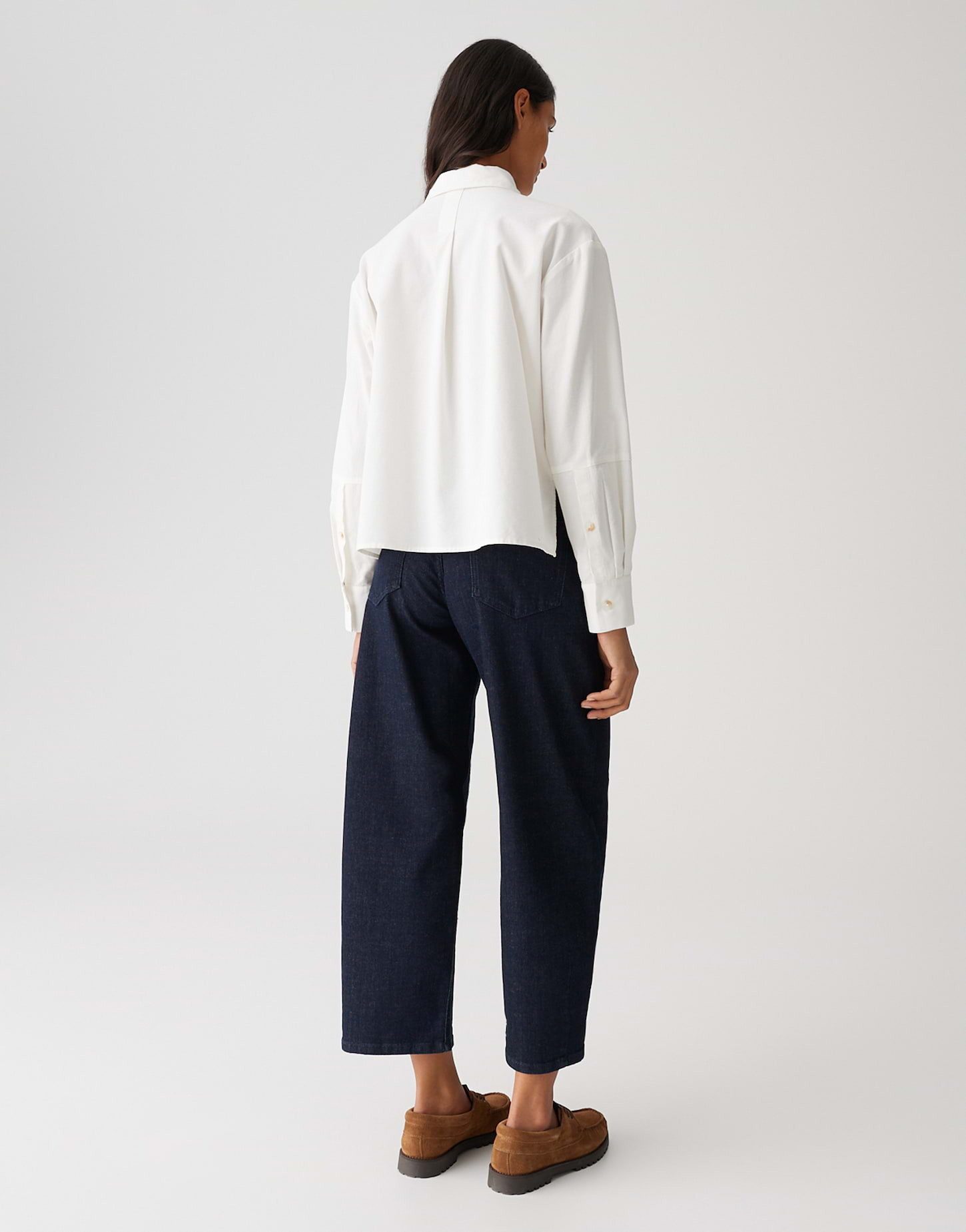 OPUS Langarmbluse FRONE aus BCI Cotton überschnittene Schulter mit Langarm, extrem weicher Griff