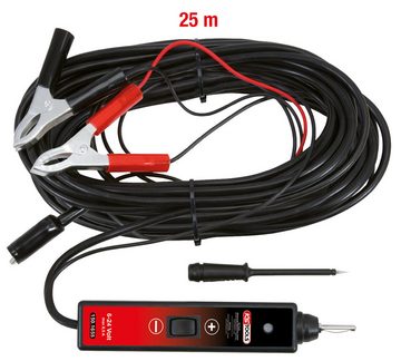 KS Tools Spannungsprüfer, Funktionsprüflampe 6-24V DC mit 25 Meter Kabel