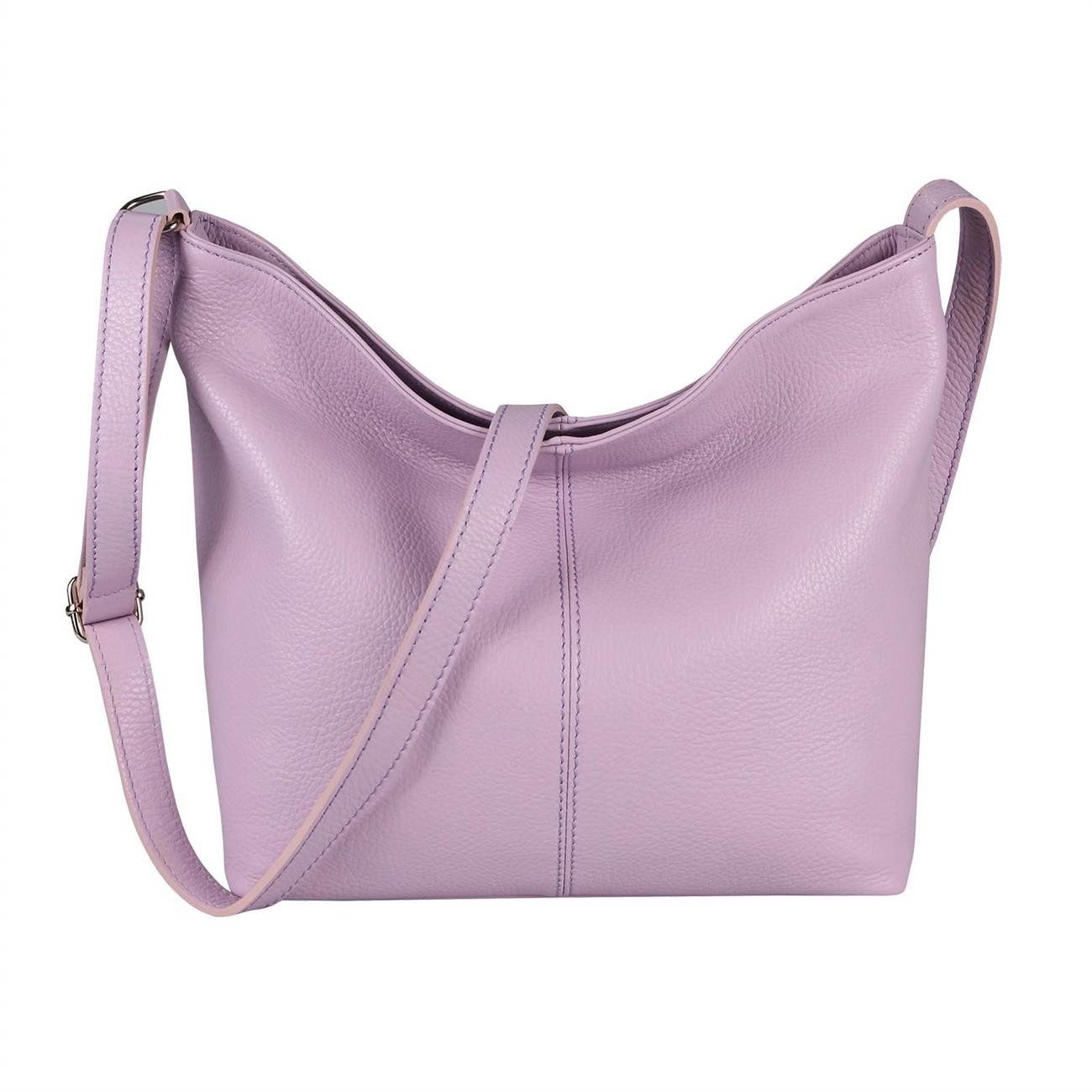 ITALYSHOP24 Shopper Made in Italy Damen Leder Tasche Schultertasche, als Handtasche, Umhängetasche, CrossOver tragbar