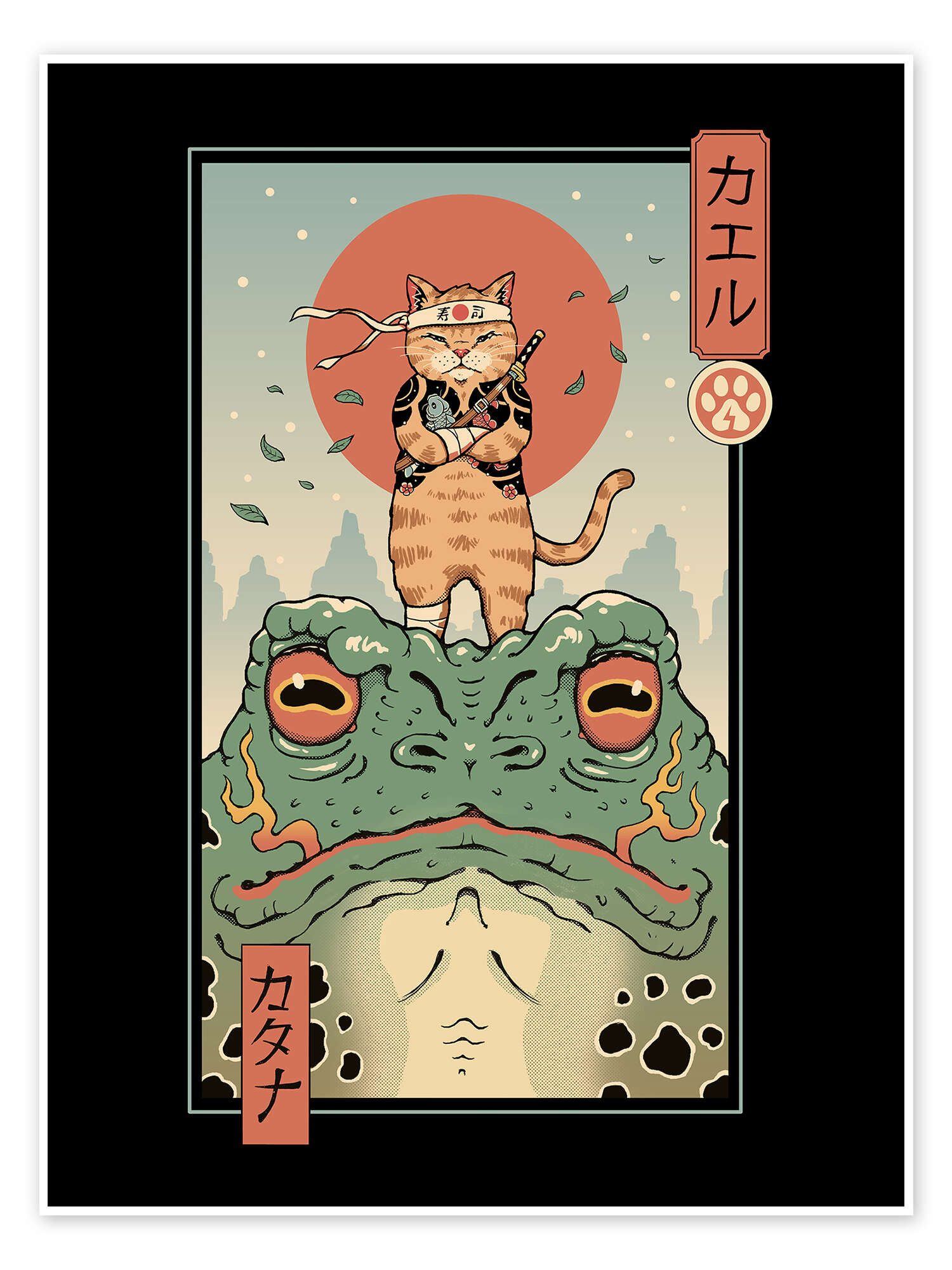 Posterlounge Плакат Vincent Trinidad, Catana and the Big Frog, Kinderzimmer Kindermotive