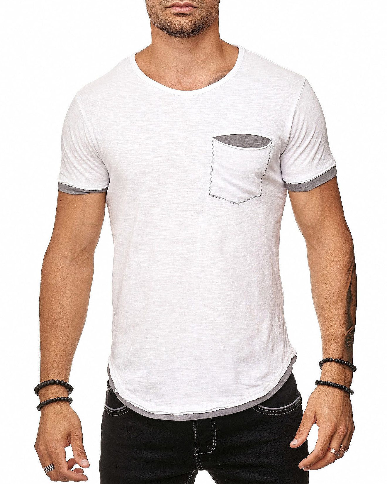 Früchtl T-Shirt mit Rundhals-Ausschnitt