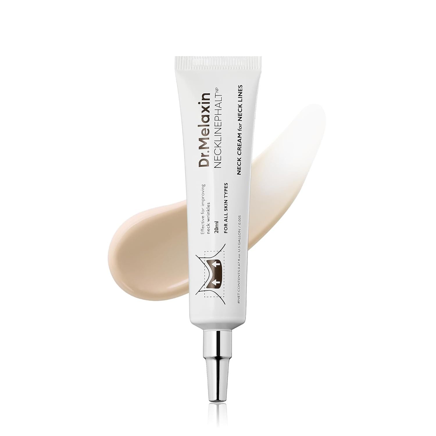 Dr.Melaxin Tagescreme Necklinephalt Neck Cream 20 ml – Korean K-Beauty Halscreme mit Bakuchiol Bio-Spicules, Kollagen, Elastin, Ceramide – Konzentrierte, Halspflege mit Bakuchiol, Bio-Spicules, Kollagen und Elastin