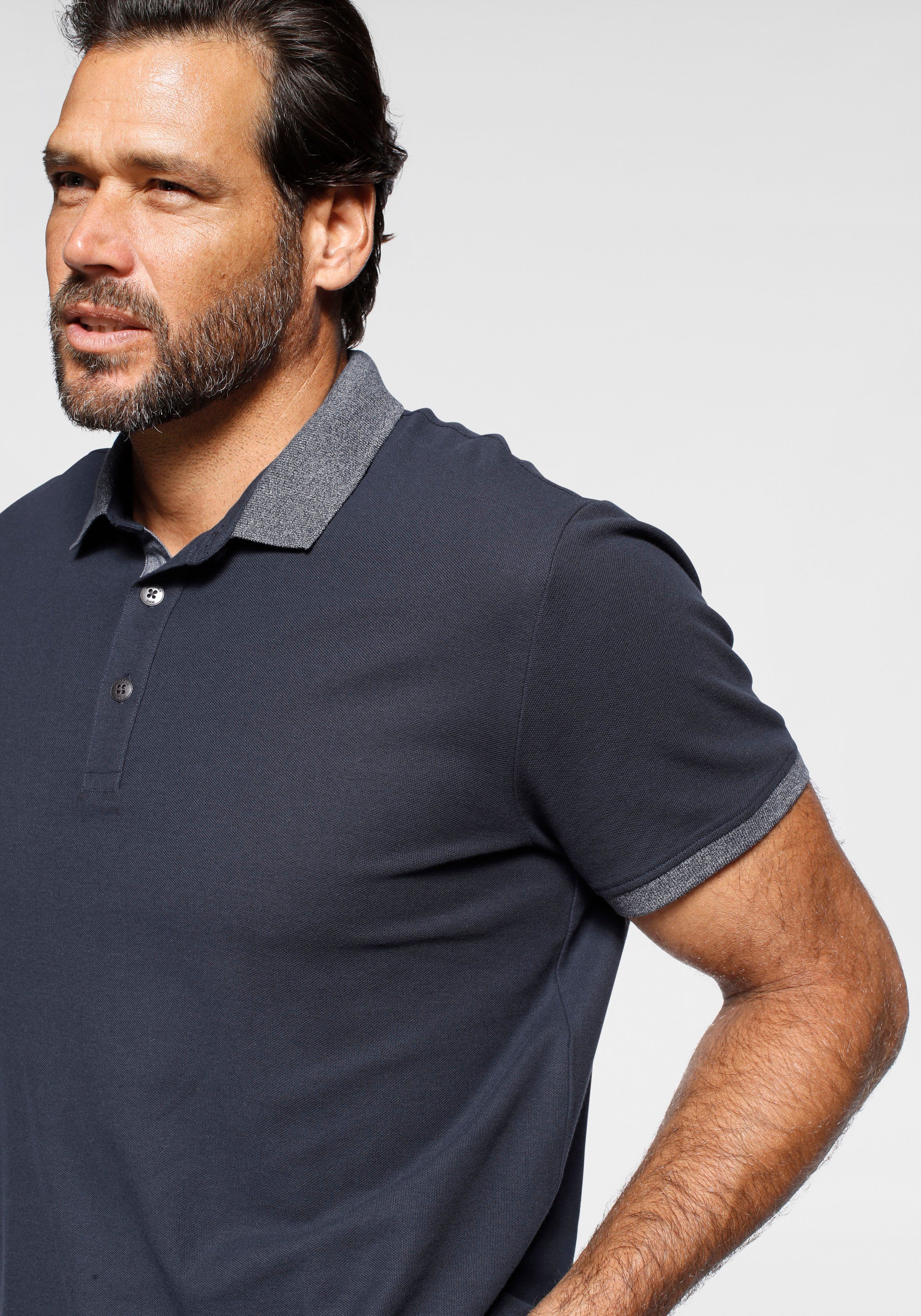Arizona Poloshirt Kurzarm, mit Rippbündchen, Polokragen, aus Piqué-Stoff