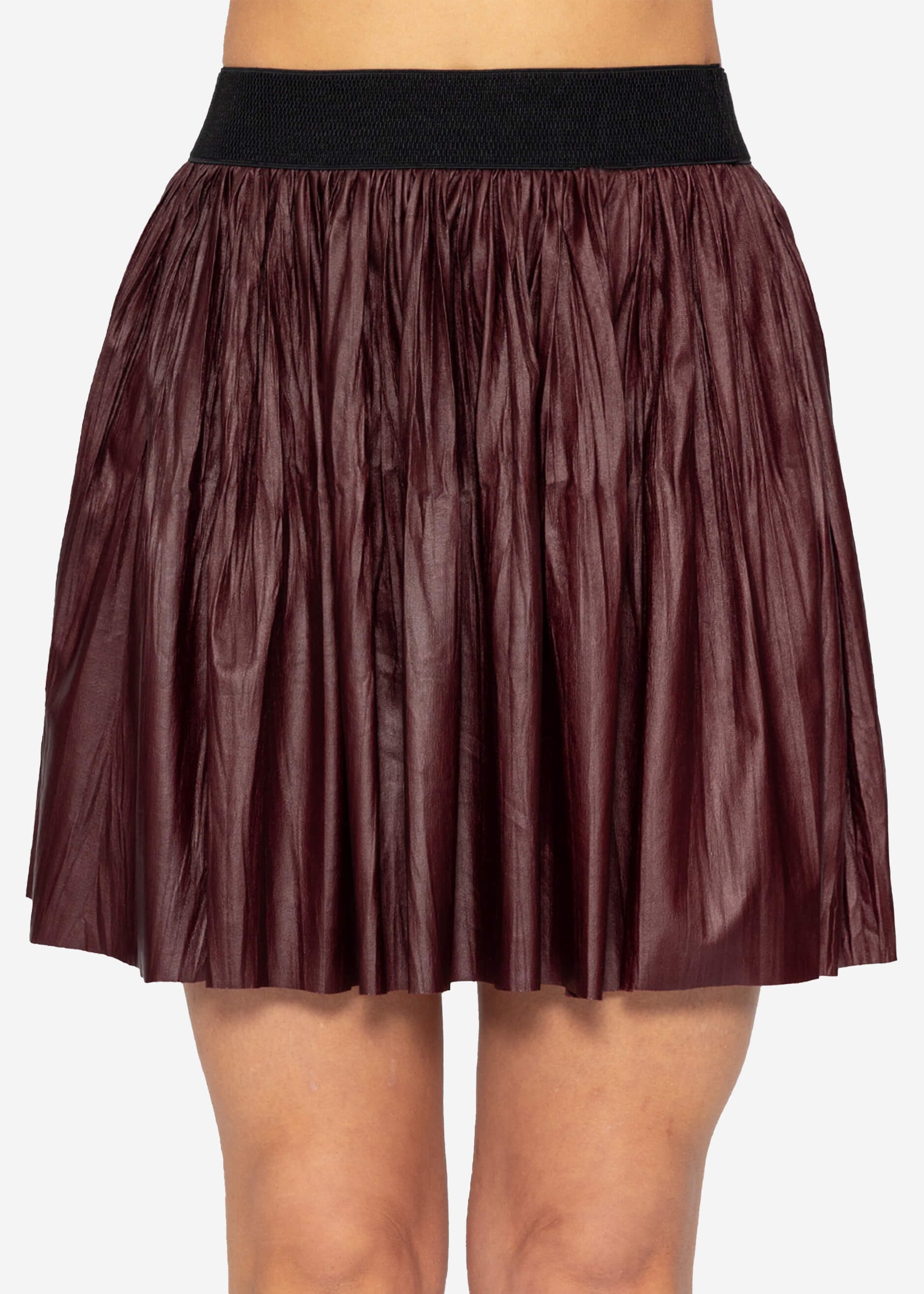 SASSYCLASSY Minirock Minirock Damen aus Kunstleder günstig online kaufen