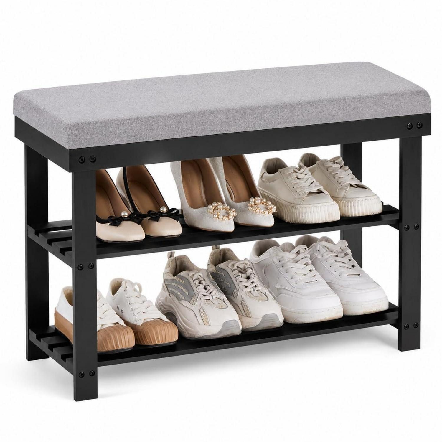 LuxusKollektion Schuhbank Schuhbank Bambus mit Sitzbank (1-St)