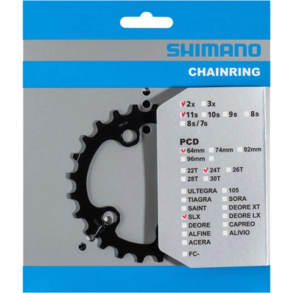 Fahrradkette Shimano Kettenblatt SLX FC-M7000 24 Ø 64 innen schwarz