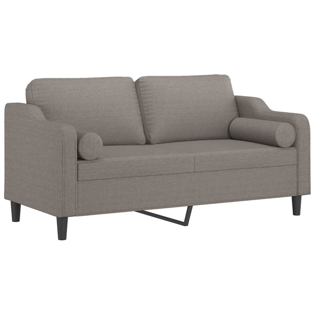 vidaXL Sofa 2-Sitzer-Sofa mit Zierkissen Taupe günstig online kaufen