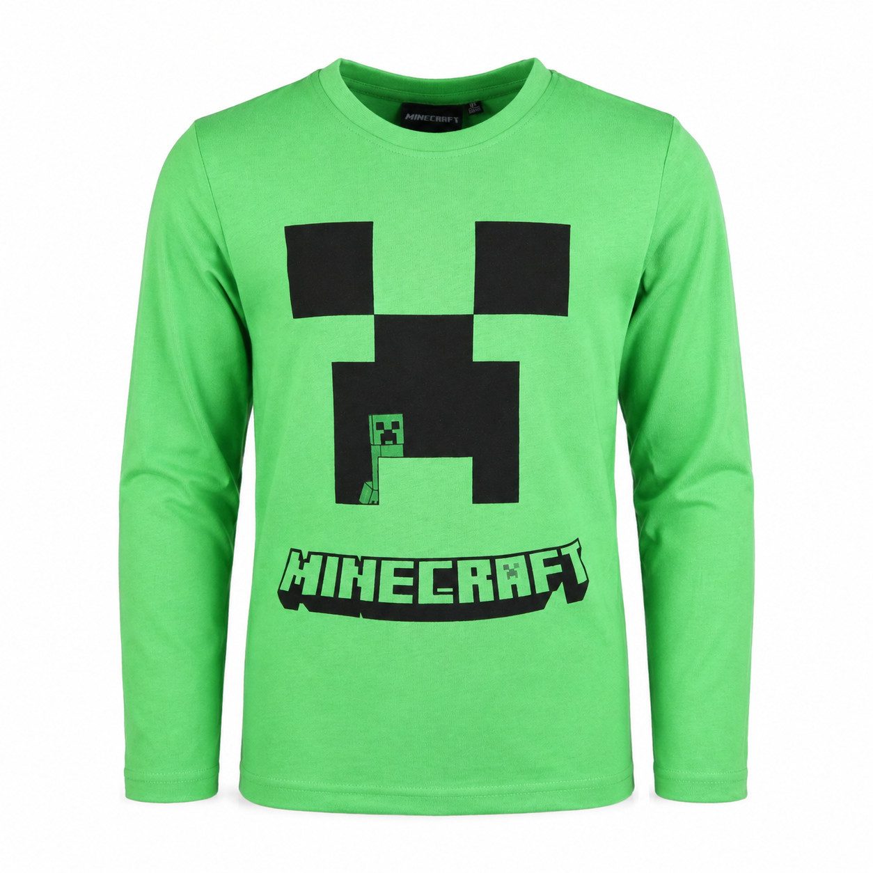 Minecraft Langarmshirt Minecraft Creeper Gamer Kinder Jungen langarm Shirt Gr. 116 bis 152 - 100% Baumwolle