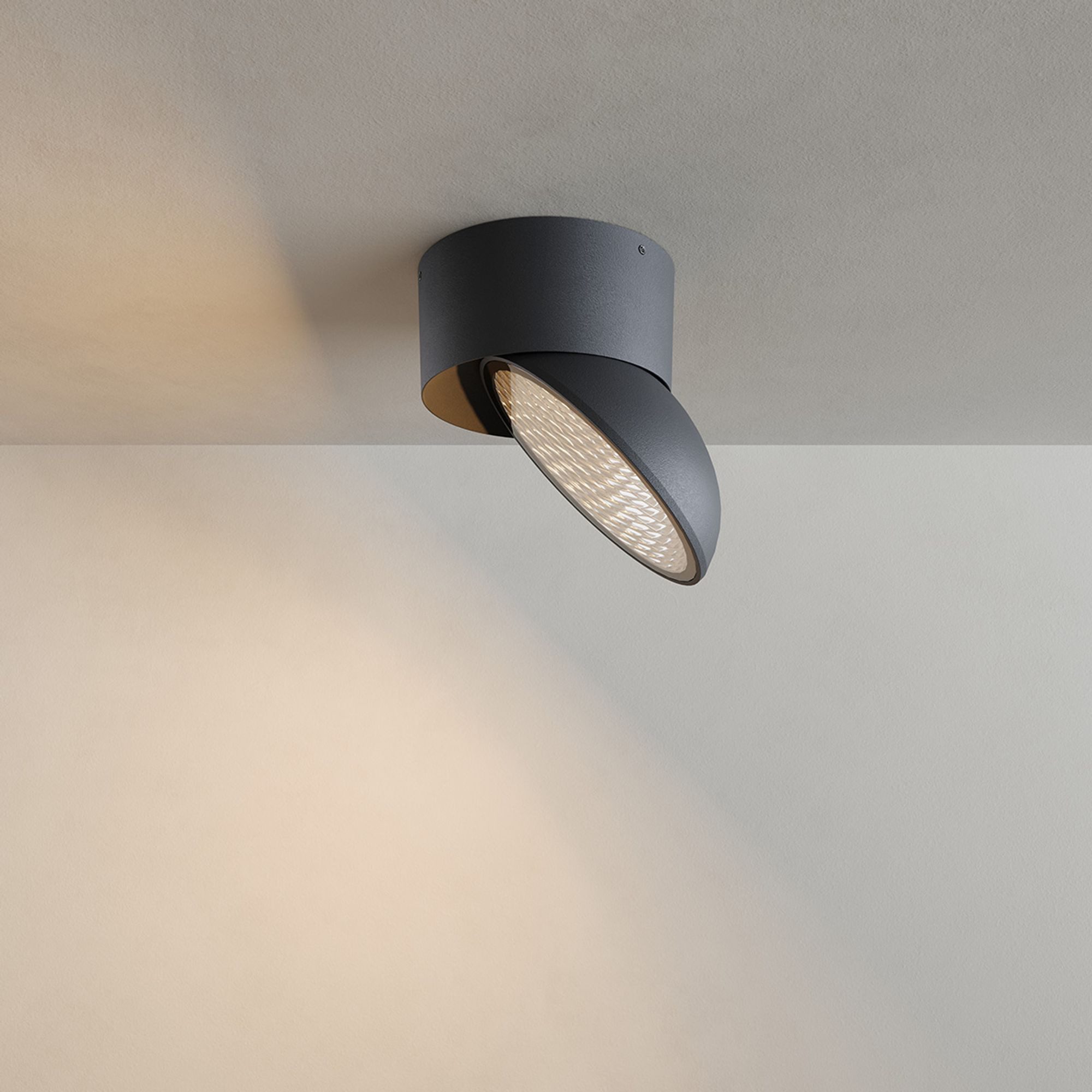 Außen-Deckenleuchte Santa Out LED Außen-Deckenleuchte IP65 drehbar Schwarz