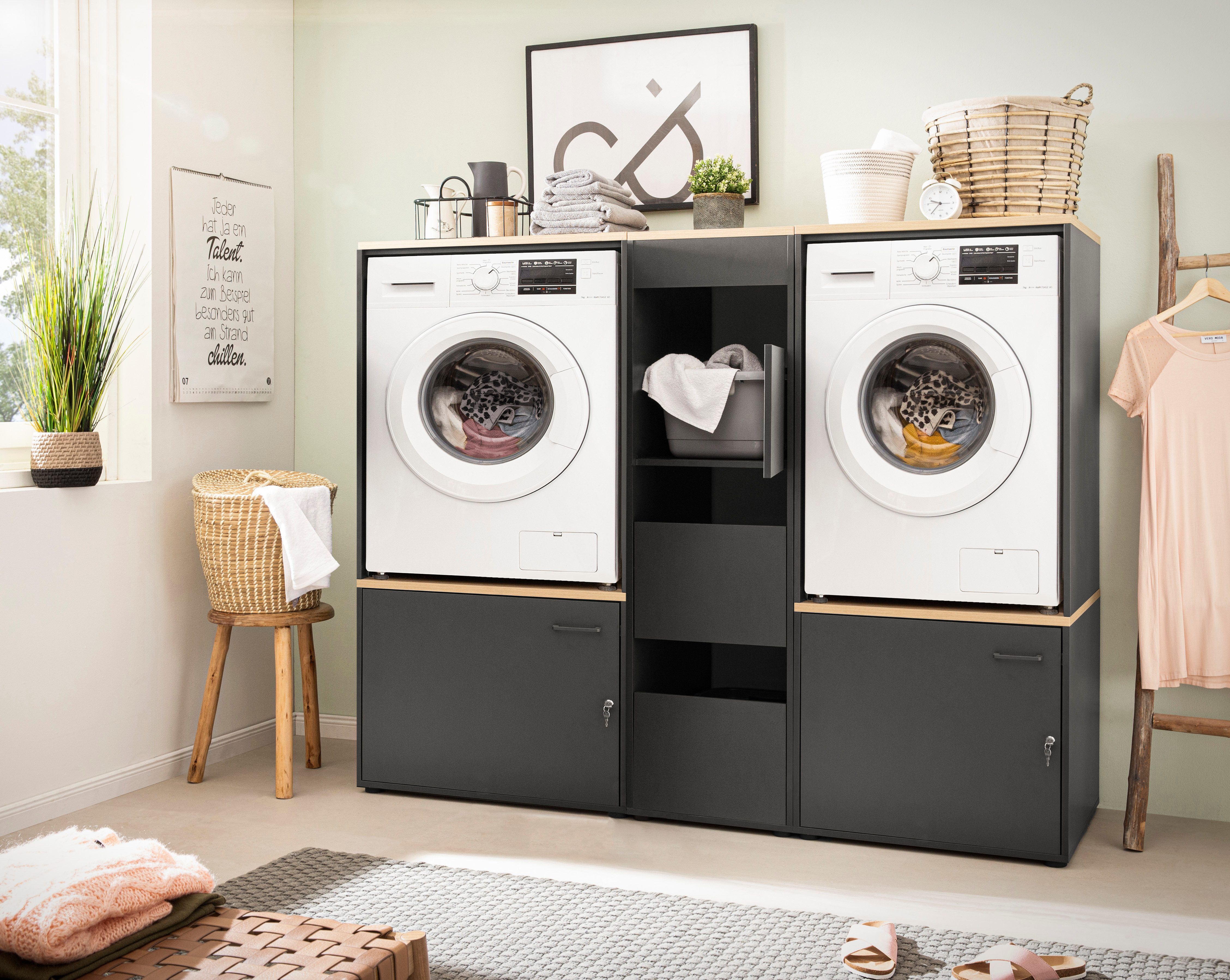 Schildmeyer Waschmaschinenumbauschrank Solea, Breite 67 cm Variabel anbring günstig online kaufen