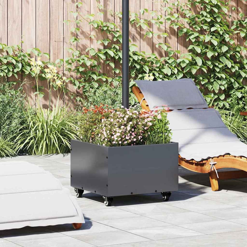 vidaXL Schirmhalter Sonnenschirmständer 11.75 kg Anthrazit Stahl Quadratisch, 1 tlg. – Bild 2 von 5