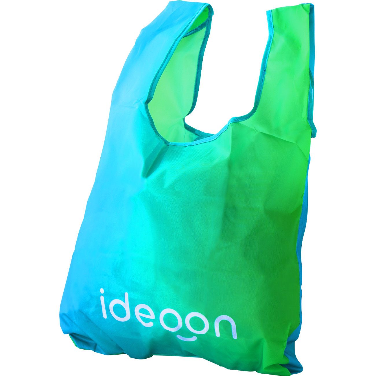 shop'n smile ideoon Einkaufsbeutel Faltbarer Einkaufsbeutel Einkaufstasche offen 52 × 33cm wiederwendbar, robustes Polyester & extrem platzsparend verstaubar, für Shopping