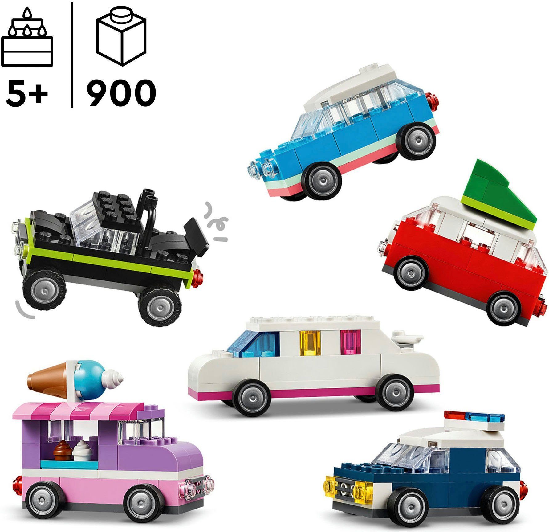 LEGO® Kreative Fahrzeuge (11036), LEGO Classic Konstruktionsspielsteine, (900 St), Made in Europe