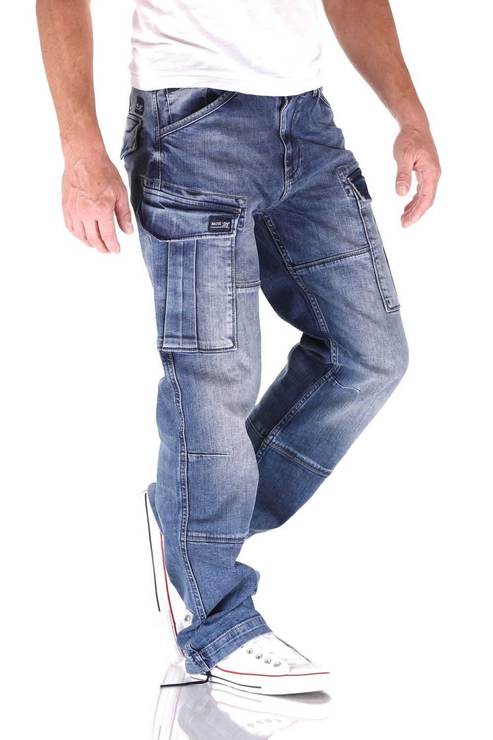 Big Seven Cargojeans Big Seven Brian Vintage Aged Cargo Herren Jeans Hose