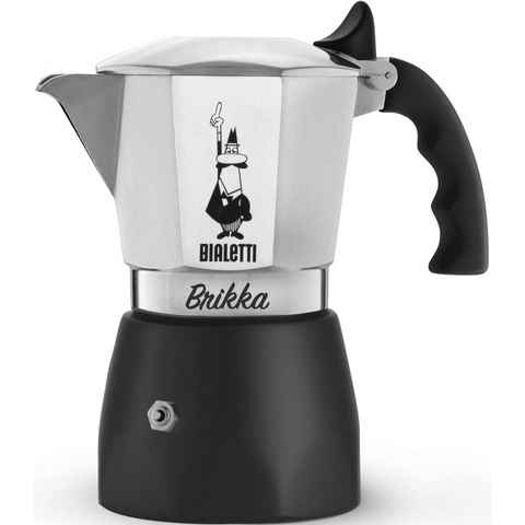 BIALETTI Espressokocher New Brikka 2020, 0,09l Kaffeekanne, Aluminium, 2 Tassen