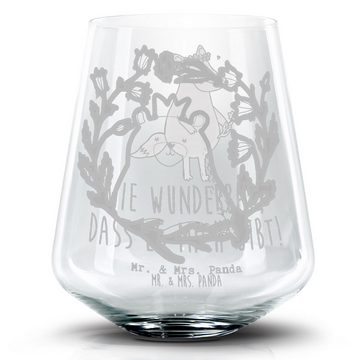 Mr. & Mrs. Panda Cocktailglas Bär Königin - Transparent - Geschenk, Lieblingsmensch, Cocktail Glas, Premium Glas, Einzigartige Gravur