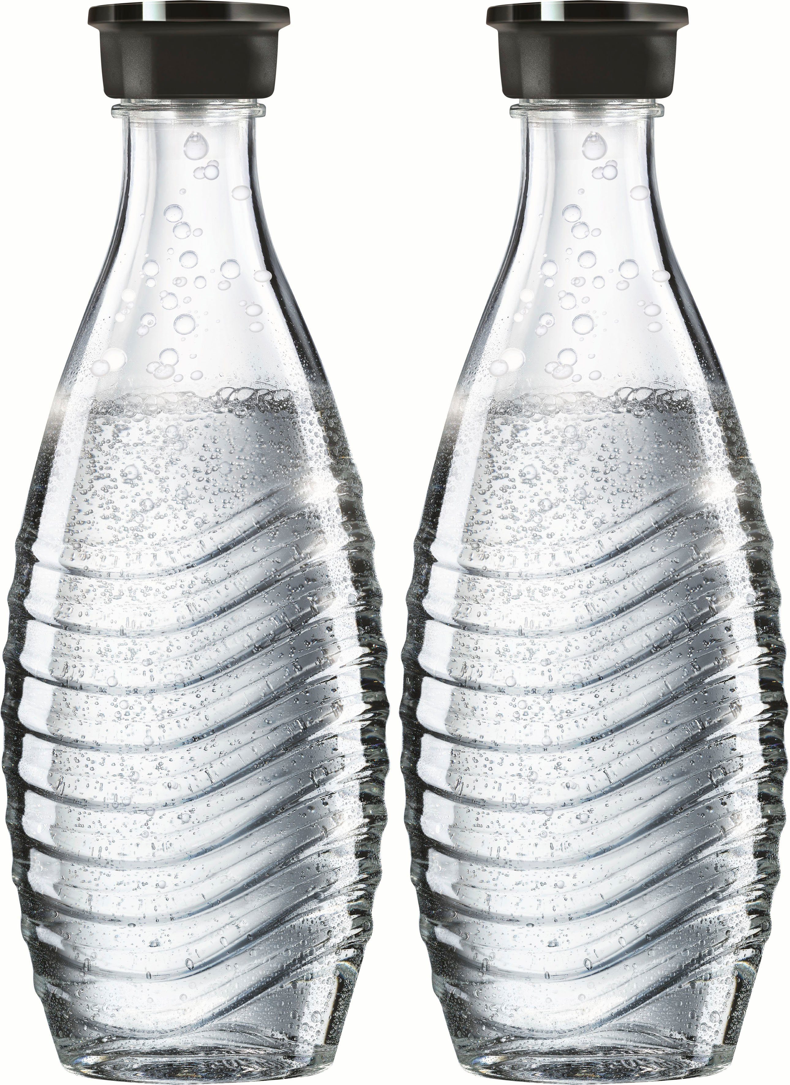 SodaStream Wassersprudler »Crystal« Mega-Bundle, (7-tlg), Glaskaraffen, CO2-Zyl., Wassersprudler, Abtropfhalter, Flaschenbürste