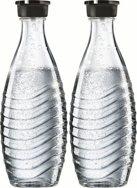 SodaStream Wassersprudler »Crystal« Mega-Bundle, (7-tlg), Wassersprudler, CO2-Zyl., Glaskaraffen, Abtropfhalter, Flaschenbürste