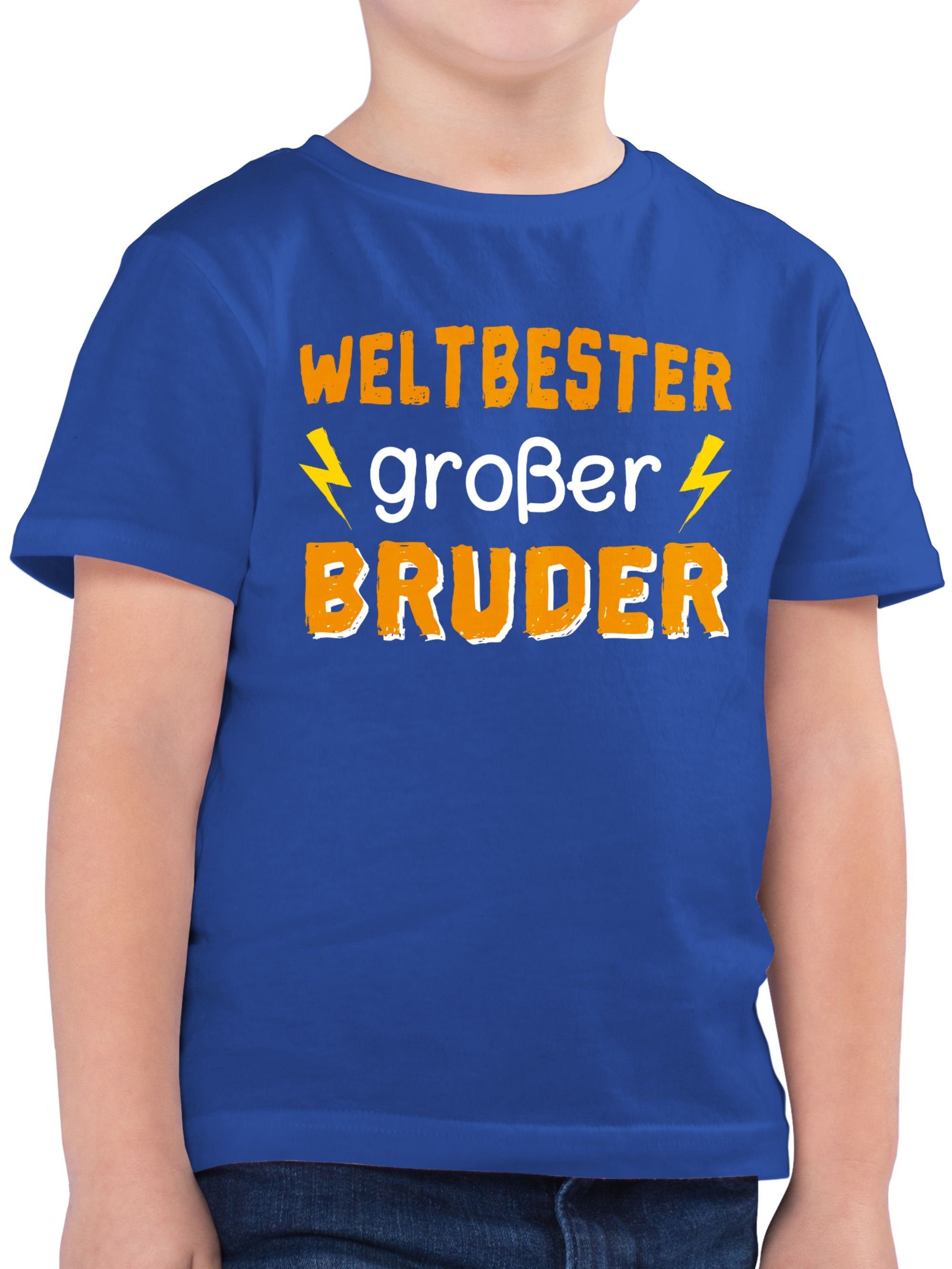 T-Shirt Shirtracer großer Royalblau Weltbester 2 Bruder Großer Bruder