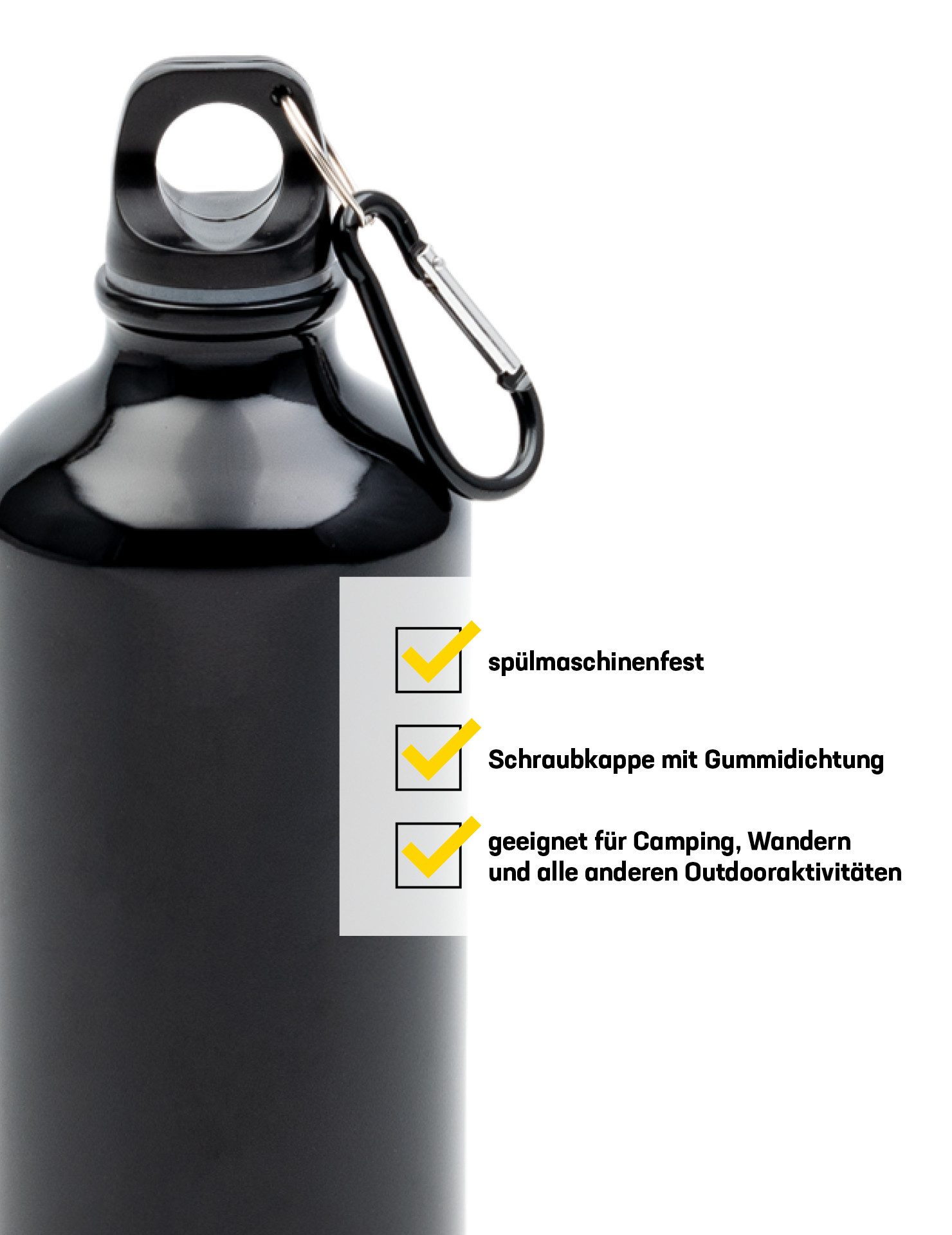 KIRKJUBOUR Trinkflasche KIRKJUBØUR® "Frigus" Outdoor Trinkflasche, spülmaschinenfest, optimal für alle Outdooraktivitäten