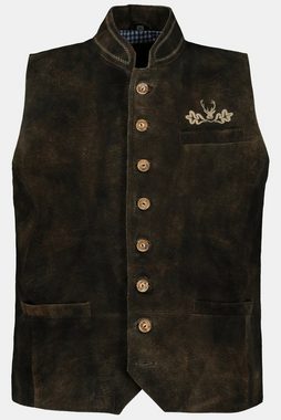 JP1880 Funktionsweste Weste Ziegen Veloursleder Tracht Stehkragen