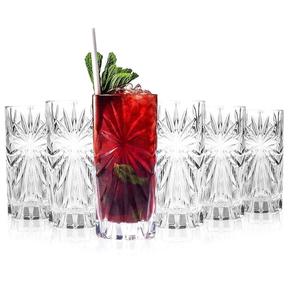 Topkapi elite Longdrinkglas Topkapi elite Longdrink Glas Oasis 6 Stück, Kristallglas