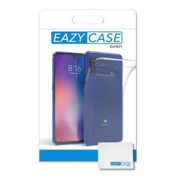 EAZY CASE Handyhülle Slimcover Clear für Xiaomi Mi 9 6,39 Zoll, durchsichtige Hülle Ultra Dünn Silikon Backcover TPU Telefonhülle Klar