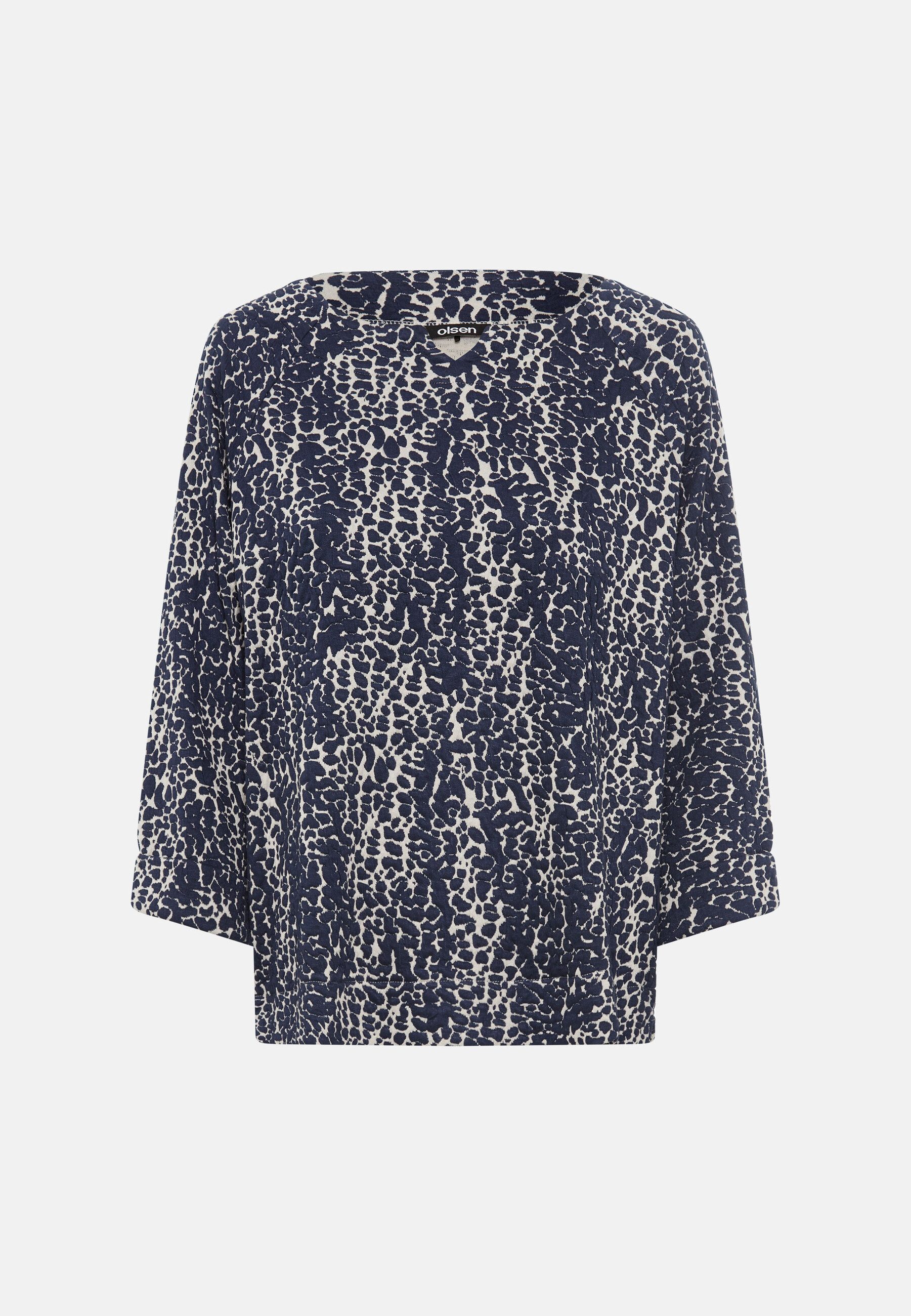 Olsen Sweatshirt Sweatshirt mit Jacquardmuster